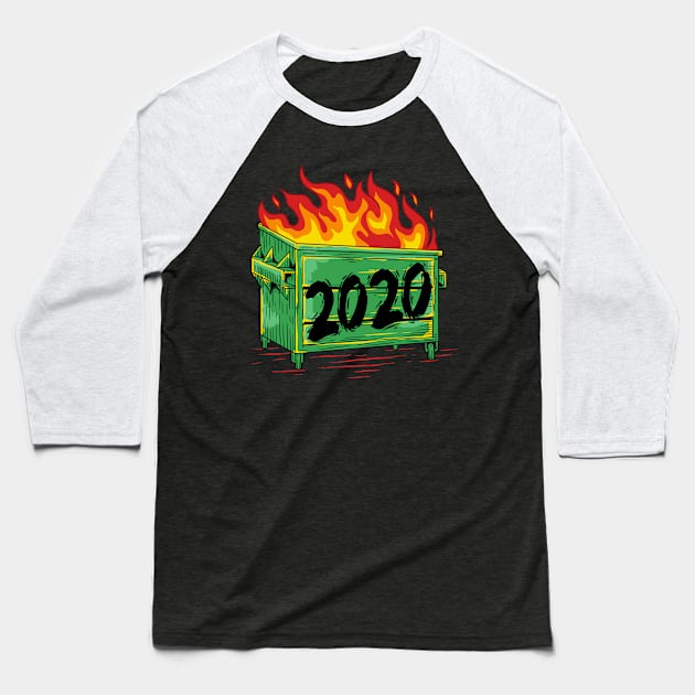 2020 dumpster fire t shirt design Baseball T-Shirt by daizzy